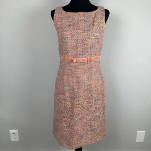 Vintage Gap Dress Size 8 Pink Tweed Bow Classic Old Money Preppy Gossip Girl